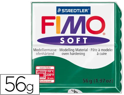 Massa de modelar Fimo soft 56gr verde esmeralda