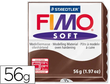 Massa de modelar Fimo soft 56gr chocolate