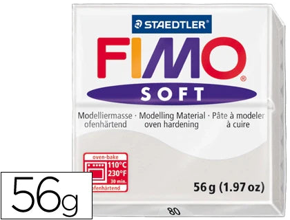 Massa de modelar Fimo soft 56gr cinza