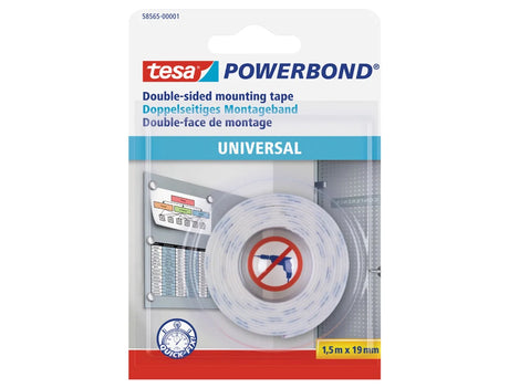 Rolo gomado/fita adesiva Tesa dupla face esponja Powerbond 19mmx1,5mt