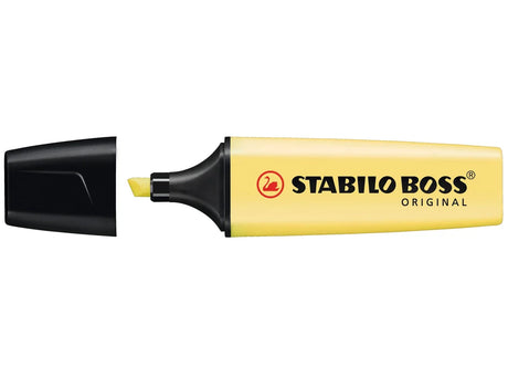 Marcador fluorescente Stabilo boss 70 amarelo cremoso pastel