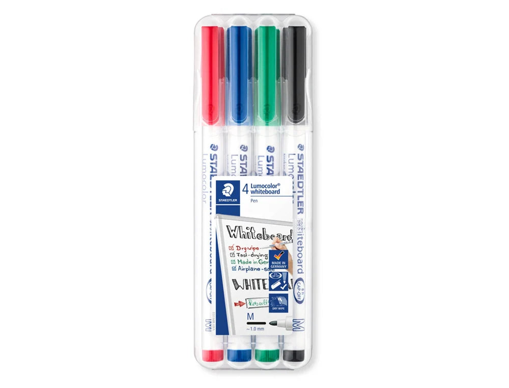 Marcador Staedtler Lumocolor permanente 318 Fino 0,6mm sortido 4 cores