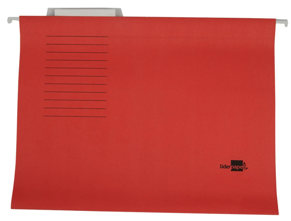 Bolsa de suspensão Liderpapel kraft 250gr lombada em V pack10