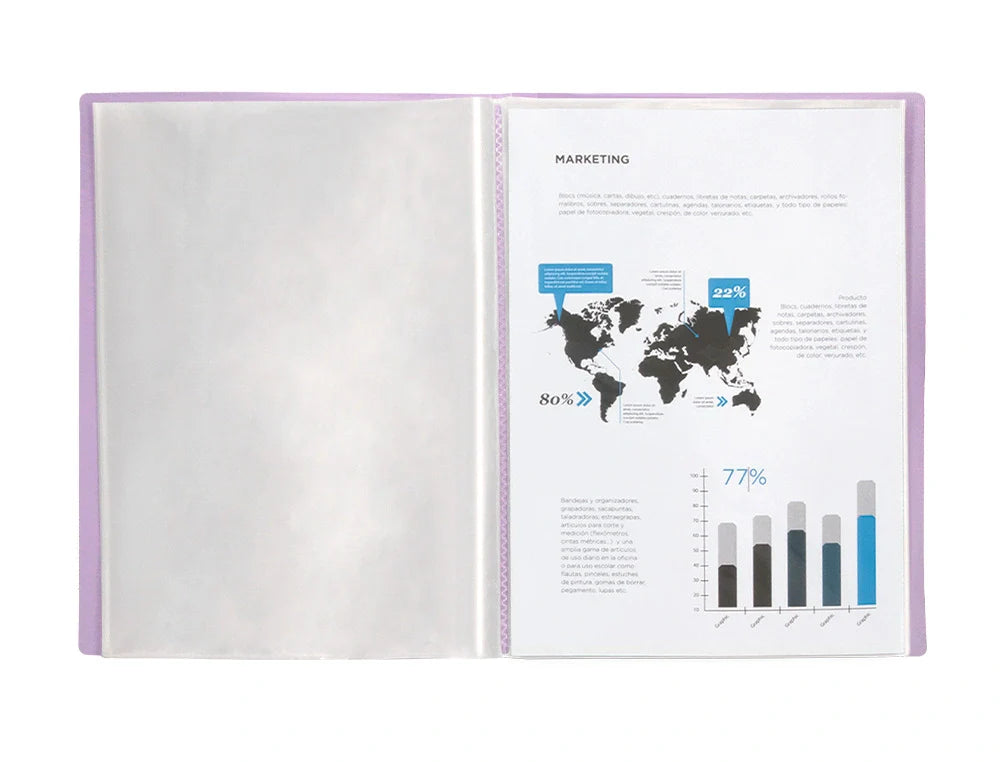 Pasta preçário / portefólio Liderpapel A4 capa flexível