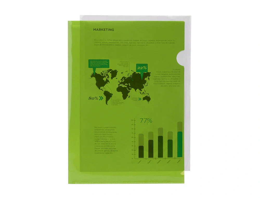 Bolsa plástica A4 em L 180 microns