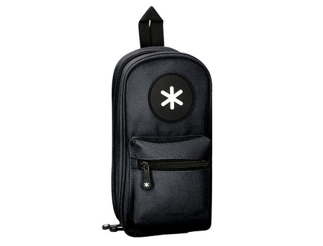 Estojo escolar Antartik tipo mochila com bolso e 4 departamentos 23x12x5cm