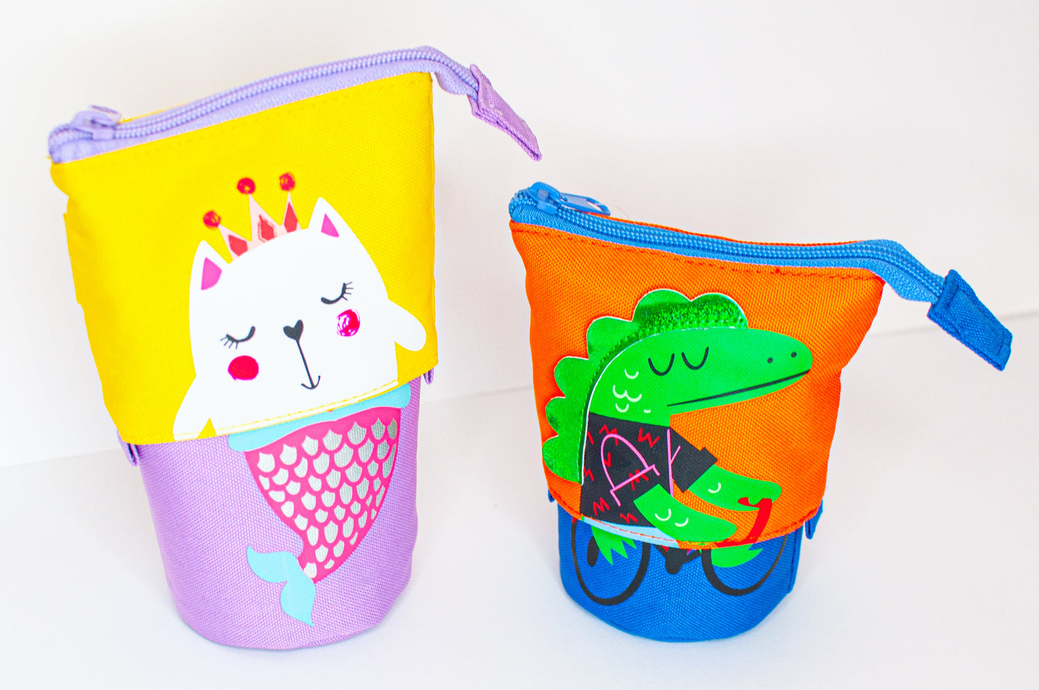 Estojo escolar extensível de tecido animais sortidos aleatórios