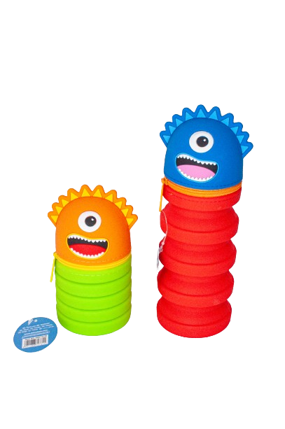 Estojo escolar extensível de silicone Monsters sortido aleatório