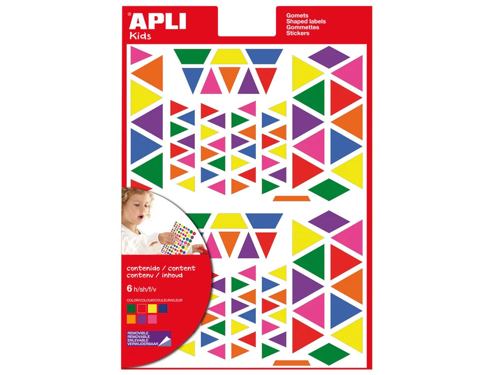 Etiqueta APLI figuras geométricas saco 6 folhas