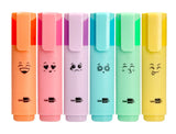 Marcador fluorescente Liderpapel 6 corespastel