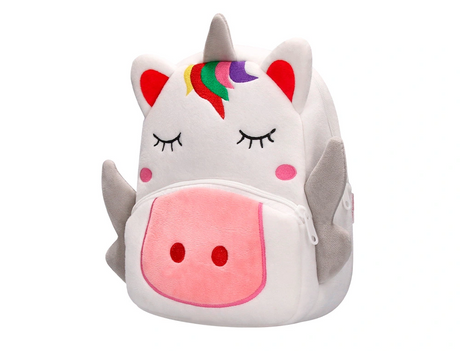 Mochila escolar infantil peluche 30x10x25cm