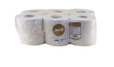 Papel higiénico Jumbo 200, pasta FD, 105mt, 12 rolos