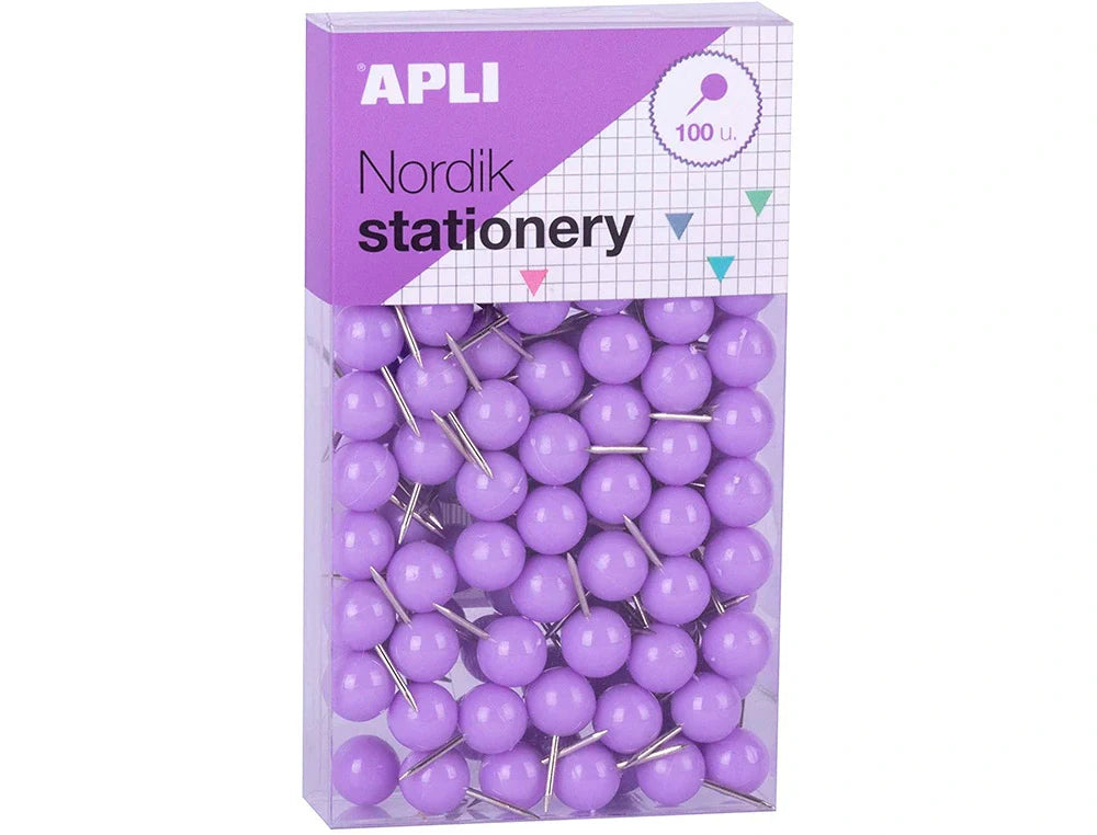 Alfinete de sinalização APLI redondos Nordik 9x20mm caixa de 100