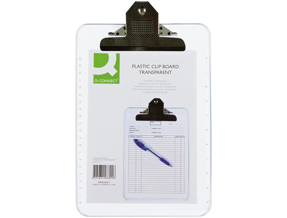 Pasta porta blocos com mola de pressão A4plástico transparente extra duro