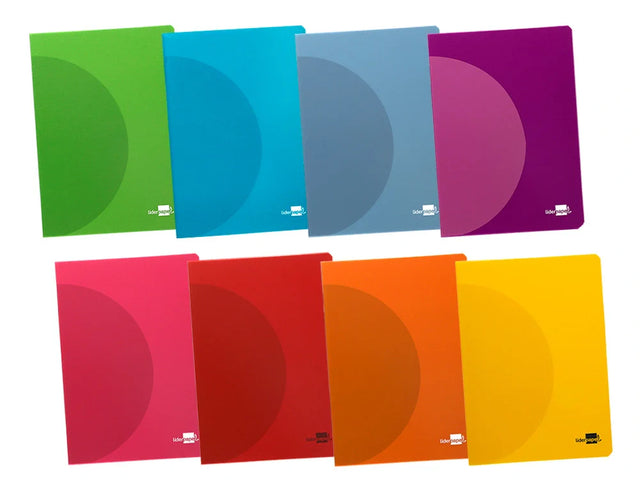 Caderno agrafado de capa plástica A4 cores sortidas fortes