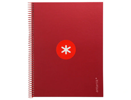 Caderno espiral e furos Antartik A4 capa dura 80fls 90gr pautado