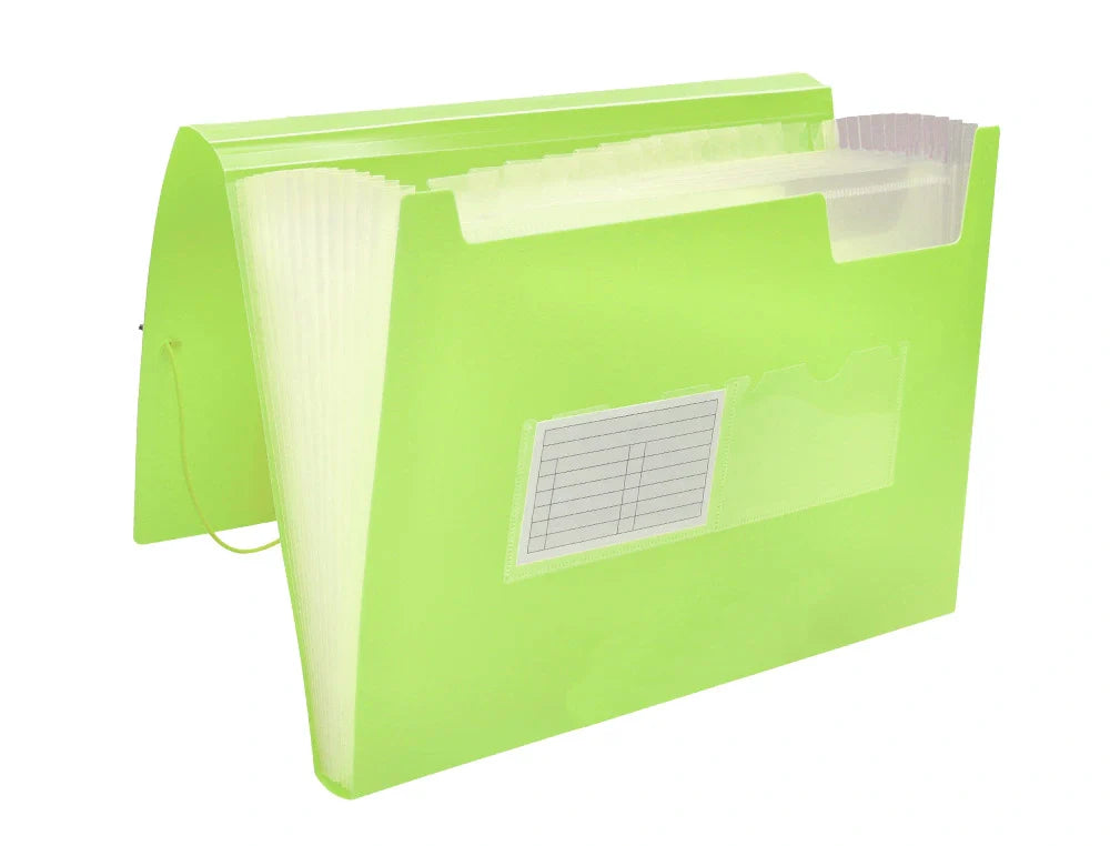 Pasta classificadora com fole elásticos e 13 divisórias A4