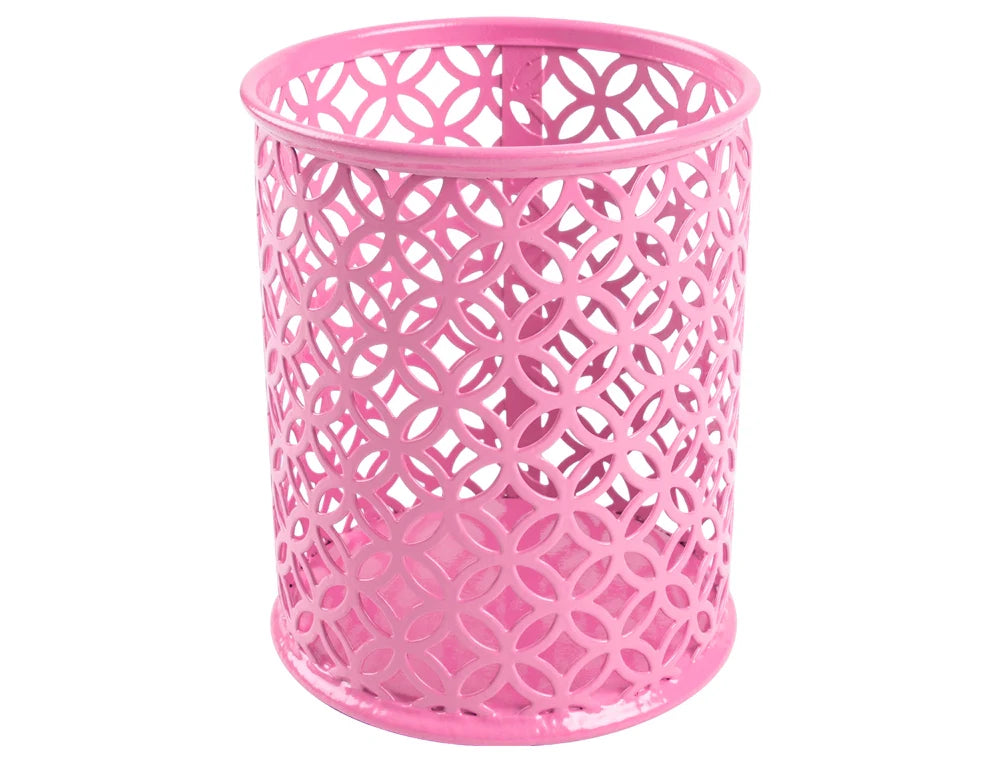 Porta lápis Connect em metal redondo 80x100mm