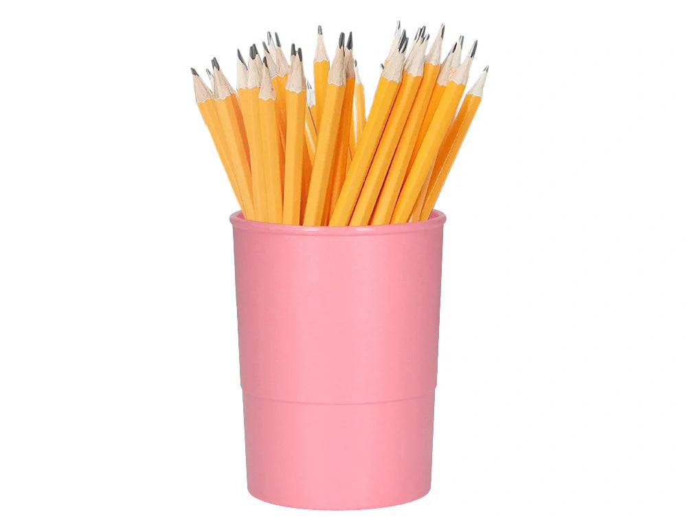 Porta lápis Connect em plástico redondo 75x100mm