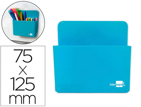 Porta lápis Liderpapel plástico magnético 125x75x40mm